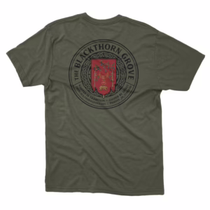 The Blackthorn Grove - Rogue Visual Studios - Custom Apparel Printing Green Shirt Back